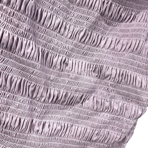 H&M Lavender Purple Scrunchy Tank Top Large Spaghetti Strap - Picture 3 of 8